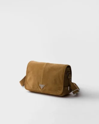 Bolso de hombro de ante