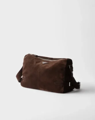 Bolso de hombro de ante