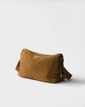 Bolso de hombro de ante