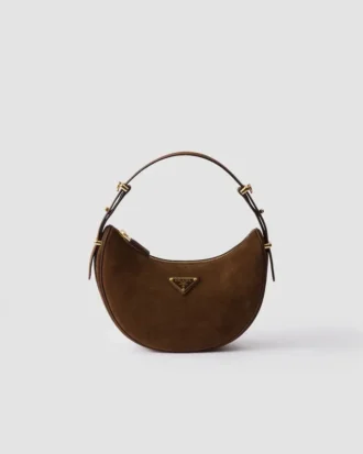 Bolso de hombro de ante Prada Arqua
