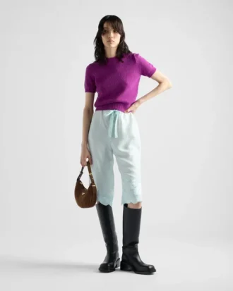 Bolso de hombro de ante Prada Arqua