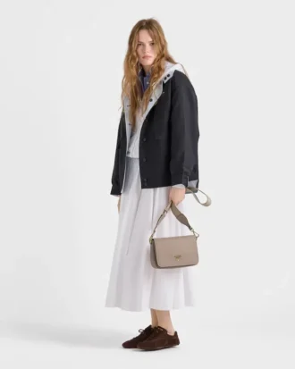 Bolso de hombro de piel