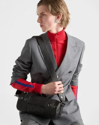 Bolso de hombro de piel