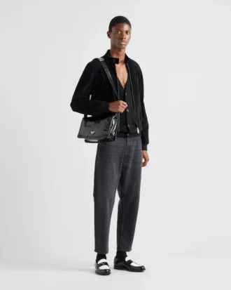 Bolso de hombro de piel