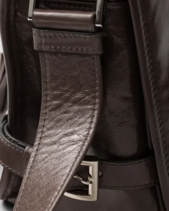 Bolso de hombro de piel