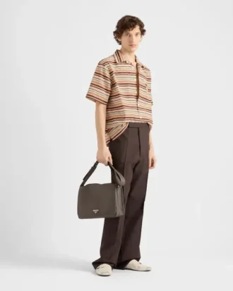 Bolso de hombro de piel
