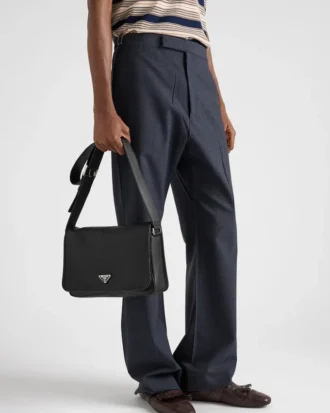 Bolso de hombro de piel