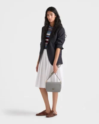 Bolso de hombro de piel