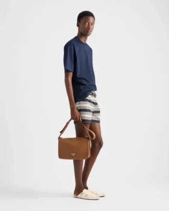Bolso de hombro de piel
