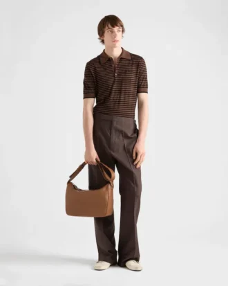 Bolso de hombro de piel