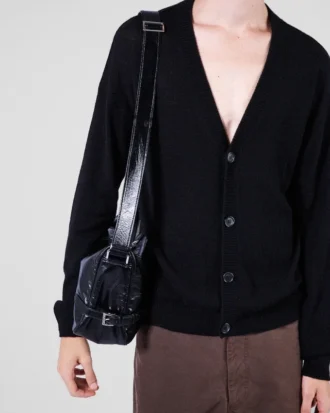 Bolso de hombro de piel
