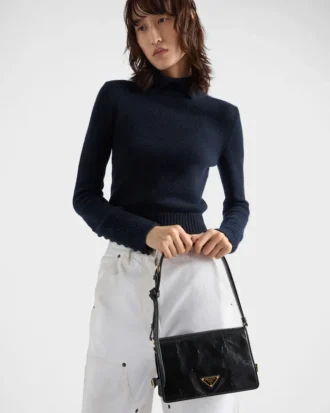 Bolso de hombro de piel