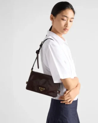 Bolso de hombro de piel