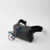 Bolso de hombro de piel con charm