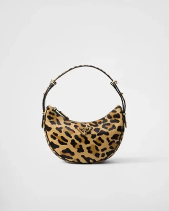 Bolso de hombro de piel estampada Prada Arqua
