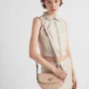 Bolso de hombro de piel Prada Arqua con solapa