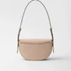 Bolso de hombro de piel Prada Arqua con solapa