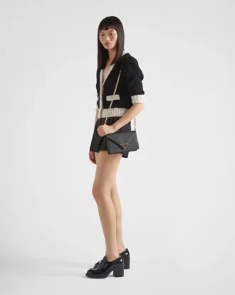 Bolso de hombro de piel Saffiano