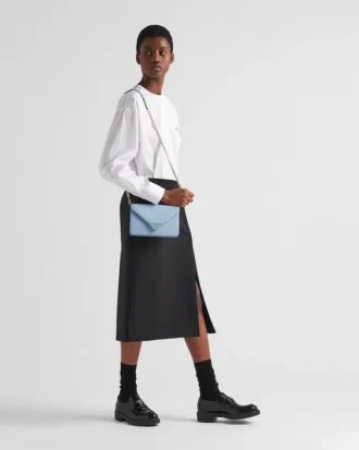 Bolso de hombro de piel Saffiano