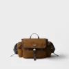 Bolso de hombro de Re-Nylon y piel Bolso de hombro de Re-Nylon y piel