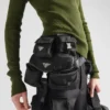 Bolso de hombro de Re-Nylon y piel Bolso de hombro de Re-Nylon y piel