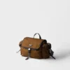 Bolso de hombro de Re-Nylon y piel Bolso de hombro de Re-Nylon y piel