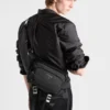 Bolso de hombro de Re-Nylon y piel Bolso de hombro de Re-Nylon y piel