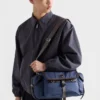 Bolso de hombro de Re-Nylon y piel Bolso de hombro de Re-Nylon y piel