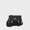 Bolso de hombro de Re-Nylon y piel Saffiano Bolso de hombro de Re-Nylon y piel Saffiano