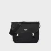 Bolso de hombro de Re-Nylon y piel Saffiano Bolso de hombro de Re-Nylon y piel Saffiano