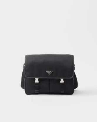 Bolso de hombro de Re-Nylon y piel Saffiano