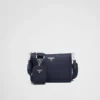 Bolso de hombro de Re-Nylon y piel Saffiano Bolso de hombro de Re-Nylon y piel Saffiano