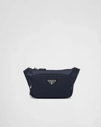 Bolso de hombro de Re-Nylon y piel Saffiano