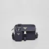 Bolso de hombro de Re-Nylon y piel Saffiano Bolso de hombro de Re-Nylon y piel Saffiano