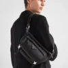 Bolso de hombro de Re-Nylon y piel Saffiano Bolso de hombro de Re-Nylon y piel Saffiano