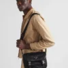 Bolso de hombro de Re-Nylon y piel Saffiano Bolso de hombro de Re-Nylon y piel Saffiano