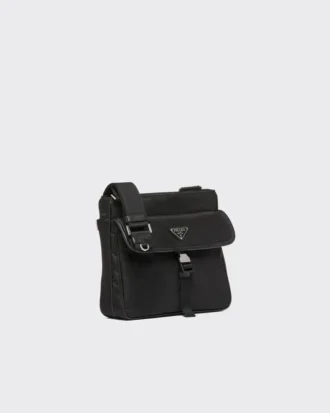 Bolso de hombro de Re-Nylon y piel Saffiano Bolso de hombro de Re-Nylon y piel Saffiano