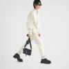 Bolso de hombro de Re-Nylon y piel Saffiano Bolso de hombro de Re-Nylon y piel Saffiano