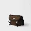 Bolso de hombro de Re-Nylon y piel Saffiano Bolso de hombro de Re-Nylon y piel Saffiano