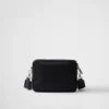 Bolso de hombro de Re-Nylon y piel Saffiano Bolso de hombro de Re-Nylon y piel Saffiano