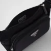 Bolso de hombro de Re-Nylon y piel Saffiano