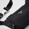 Bolso de hombro de Re-Nylon y piel Saffiano