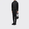 Bolso de hombro de Re-Nylon y piel Saffiano Bolso de hombro de Re-Nylon y piel Saffiano
