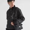 Bolso de hombro de Re-Nylon y piel Saffiano Bolso de hombro de Re-Nylon y piel Saffiano