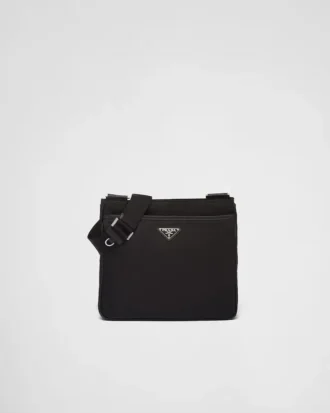 Bolso de hombro de Re-Nylon y Saffiano