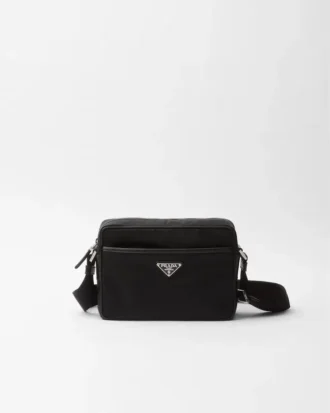 Bolso de hombro de Re-Nylon y Saffiano Bolso de hombro de Re-Nylon y Saffiano