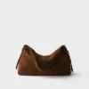 Bolso de hombro grande de ante Prada Aimae Bolso de hombro grande de ante Prada Aimae