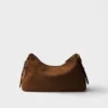 Bolso de hombro grande de ante Prada Aimae Bolso de hombro grande de ante Prada Aimae