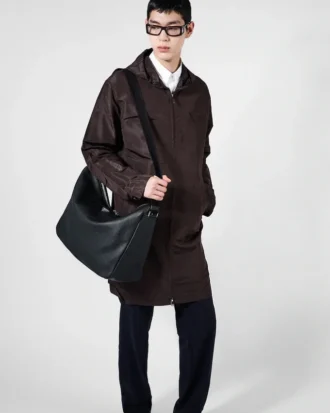 Bolso de hombro grande de piel