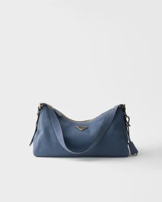 Bolso de hombro grande de piel de nubuck Prada Aimae